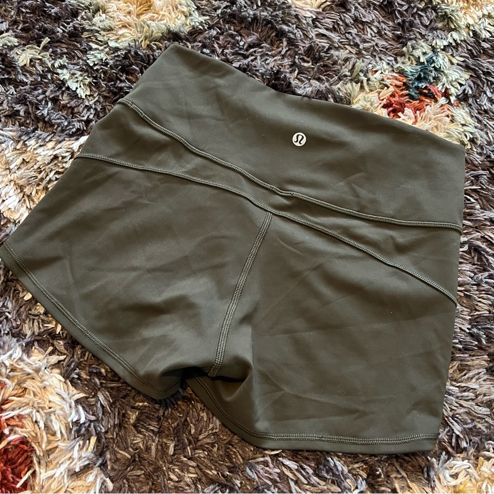 Lululemon In Movement Shorts Everlux 2.5 in Dark Olive